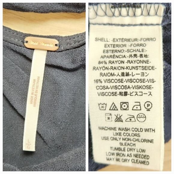 🔹️NWT Free People Blue Rayon Cowl Neck Open Back Sleeveless Top Large - Picture 11 of 11